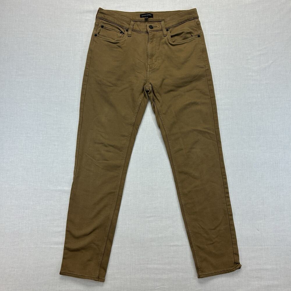 Banana Republic Slim Fit Chino Pants Men's Size 32x32 Tan 5-Pocket Tan Casual